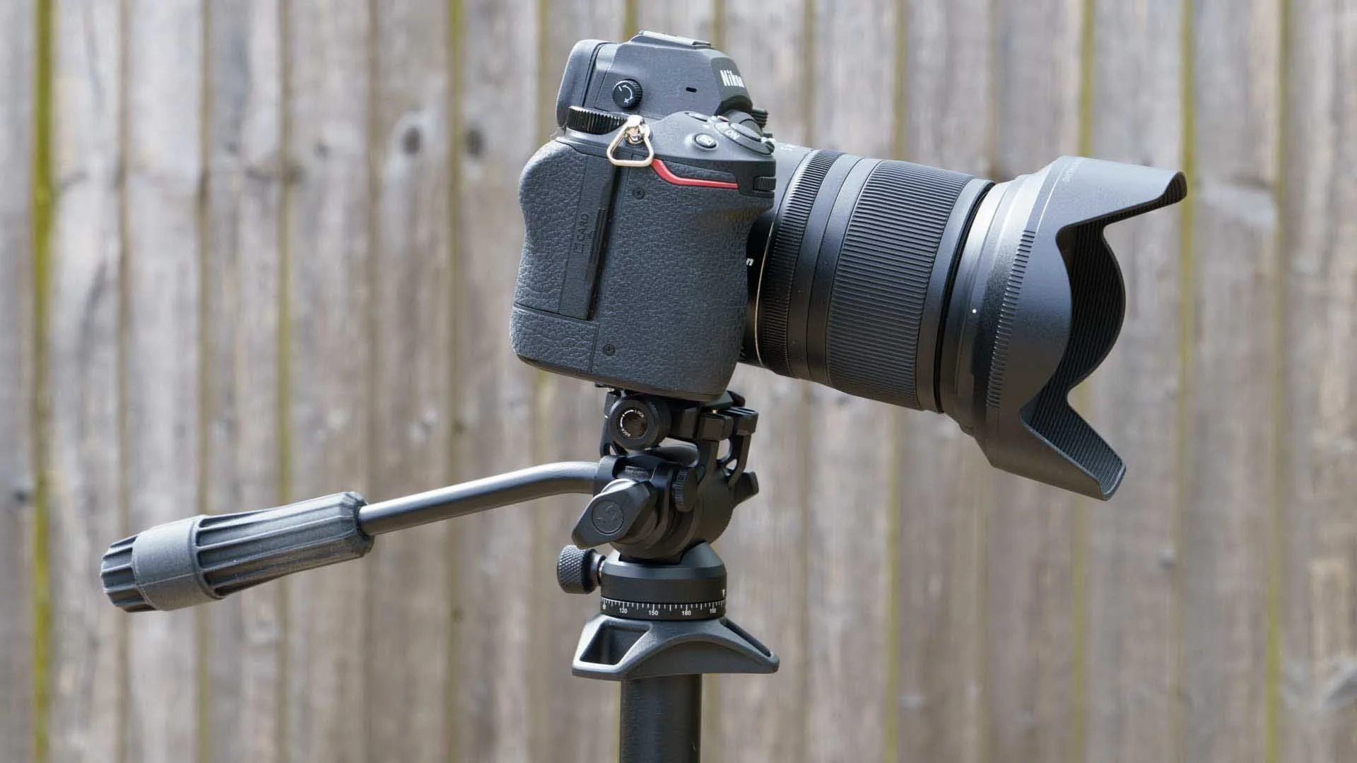  The 3 Legged Thing AirHed Trinity shown with the Nikon Z7 II and a Z 24-70mm f/4 S lens mounted. 