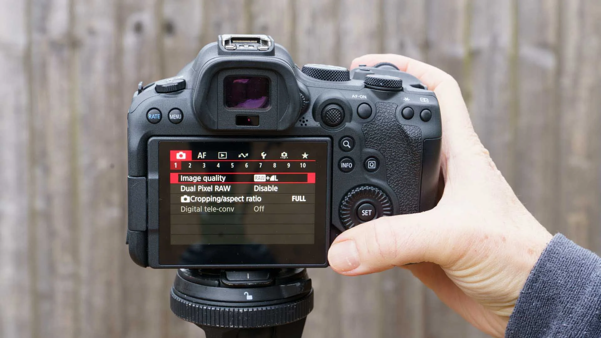  The large control dial on the back of the camera, and the payback button (under my thumb) with the delete button to its left, are also easy to reach. 