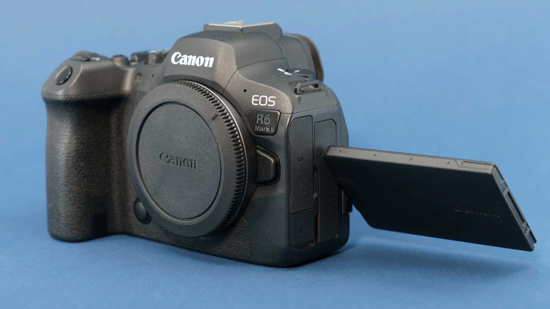  The Canon EOS R6 Mark II has a vari-angle touchscreen that is useful for composing images from awkward angles in landscape or portrait orientation.  