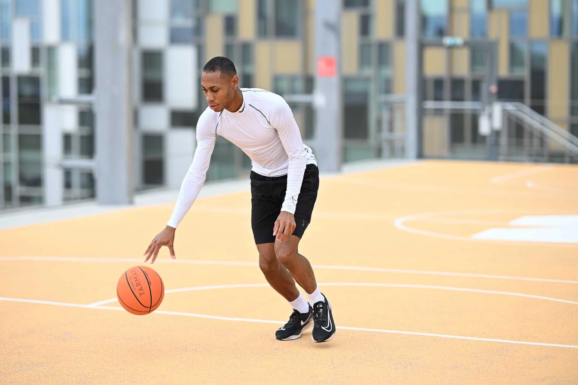  Image credit: Angela Nicholson. The Nikon Z6 III followed the basketball players well as they ran around the court. This image was shot at f/1.6 and 1/1250sec ISO 100 using the Nikon Nikkor Z 85mm f/1.2 S lens. 