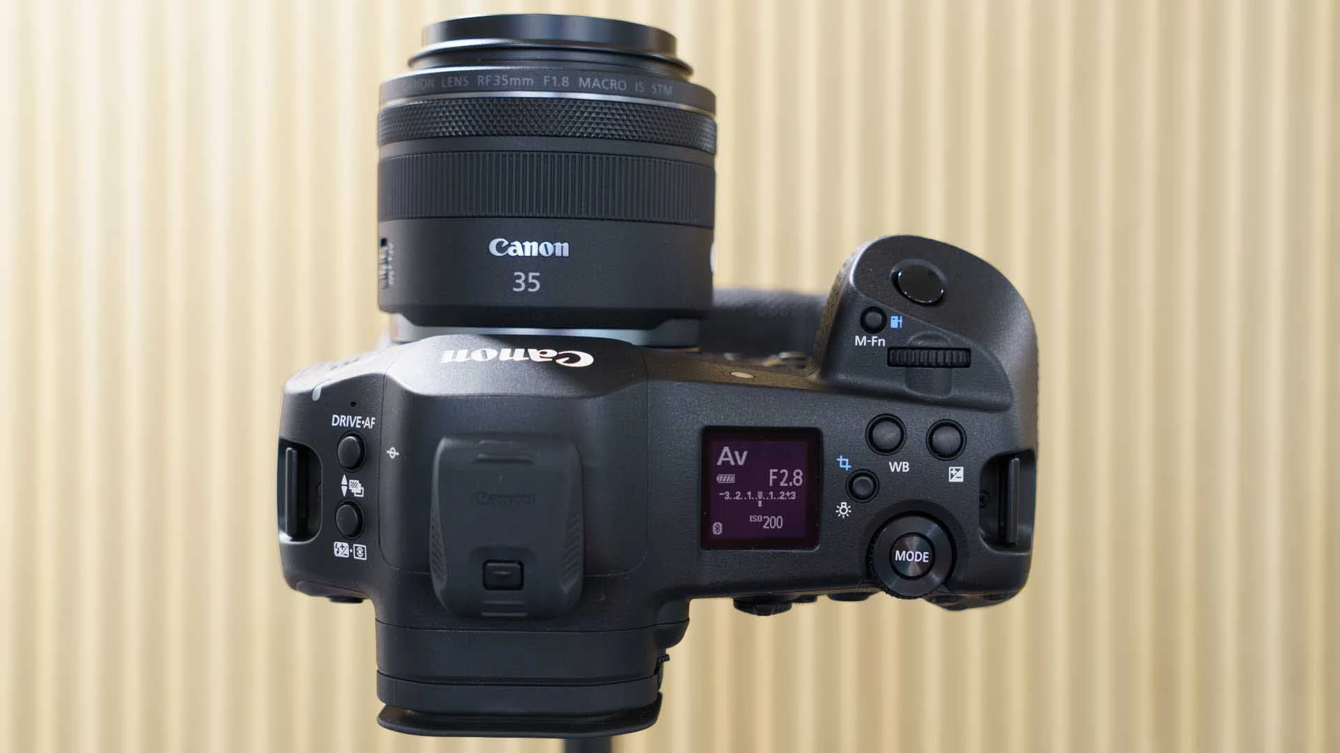  The Canon EOS R1 uses the same type of mode button and dial arrangement as the Canon R5 Mark II (announced at the same time) and the older Canon R3. 