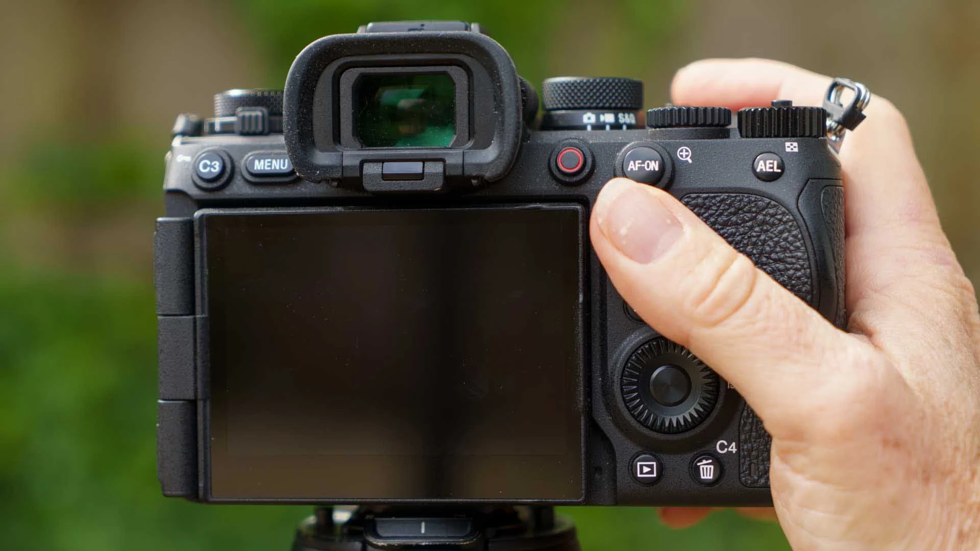  The joystick is within comfortable reach of my right thumb when I have my forefinger on the shutter release. 