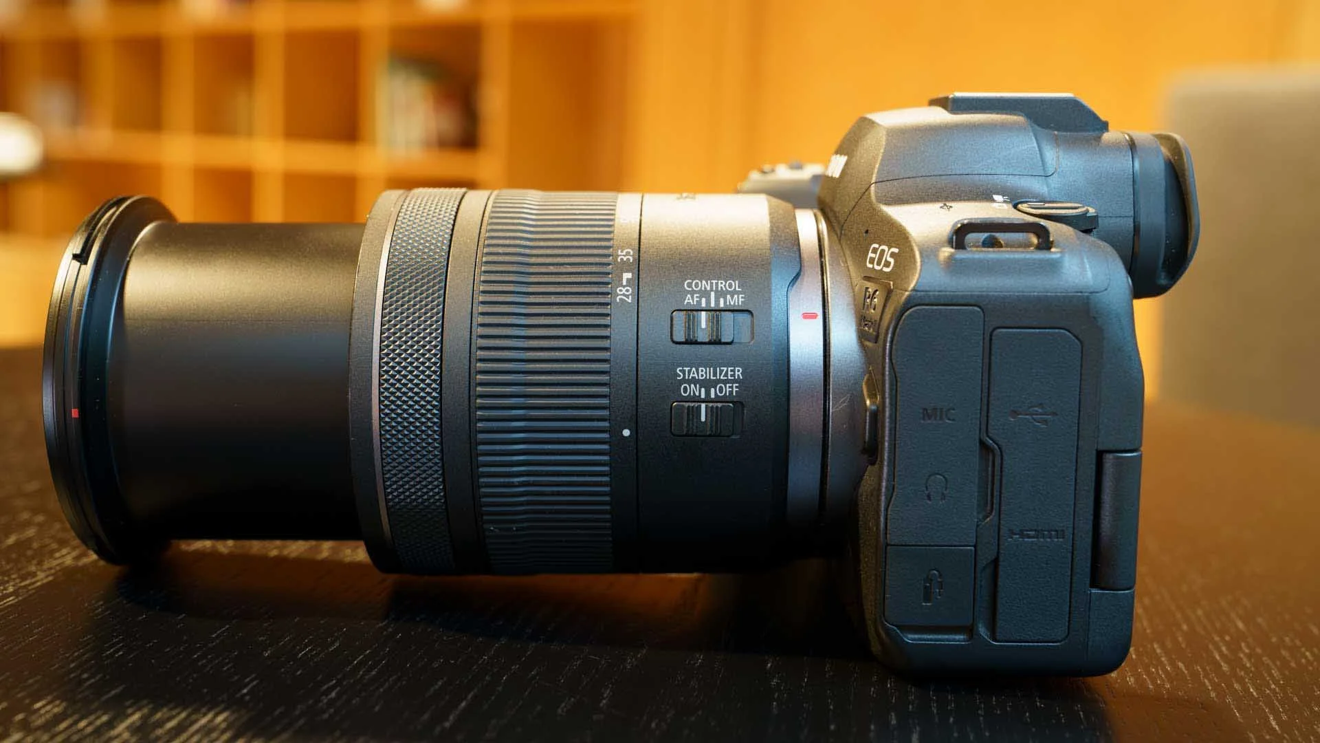  The two switches on the side of the Canon RF 28-70mm F2.8 IS STM are within easy reach of your left thumb when supporting the lens. 