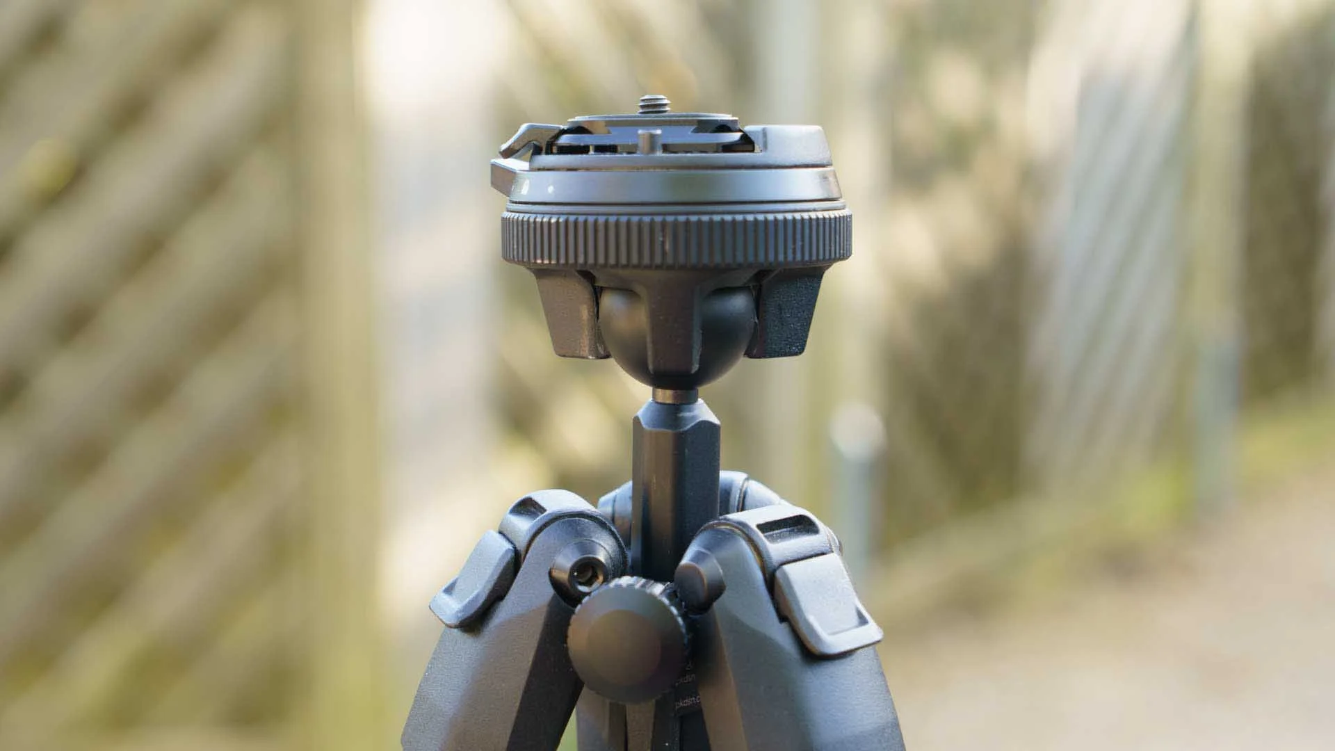  The head of the Peak Design Travel Tripod has to be raised slightly to allow its full movement.  
