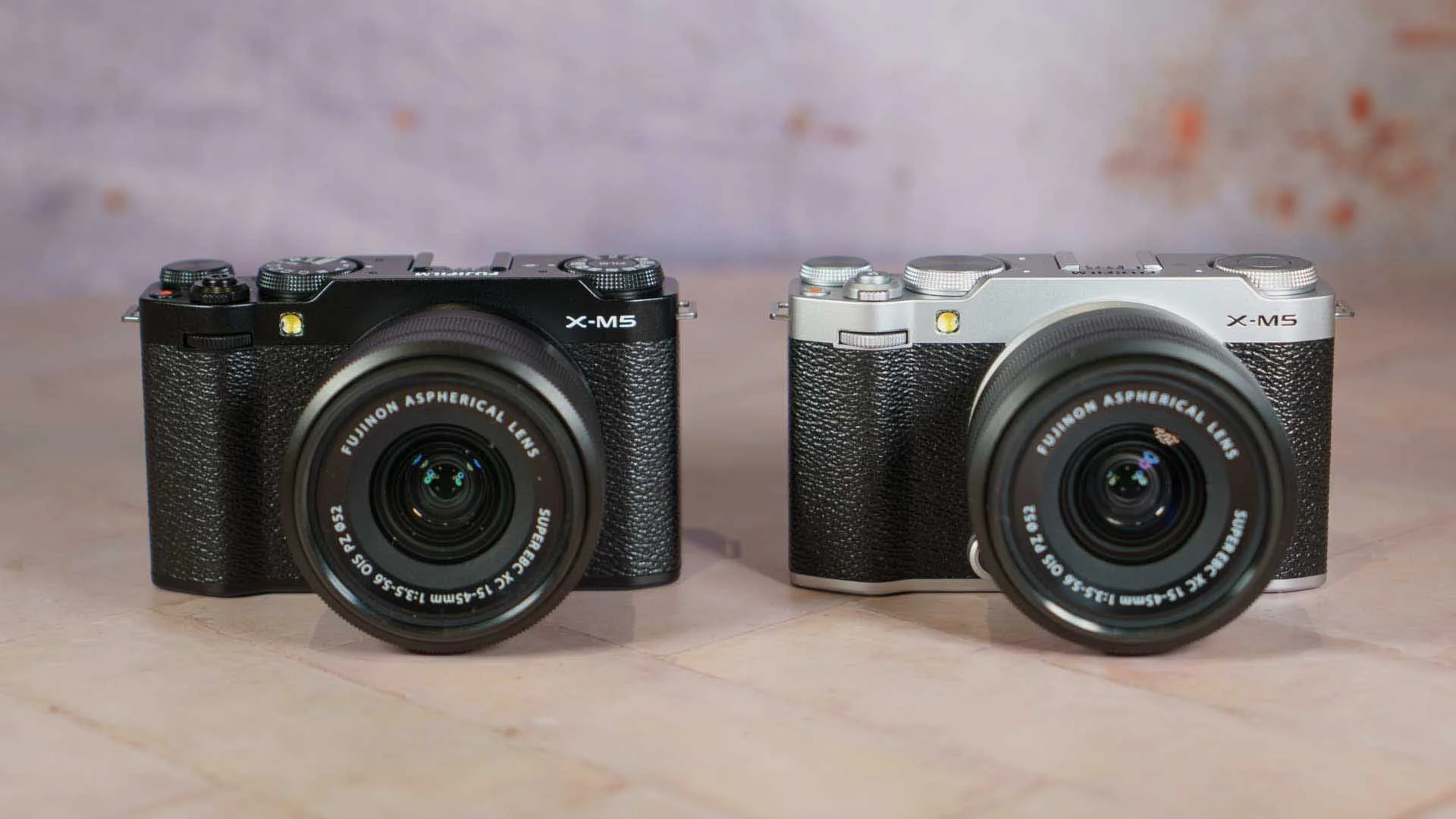  The Fujifilm X-M5 is available in silver or black but the XC 15-45mm F3.5-5.6 OIS PZ kit lens is only available in black. 