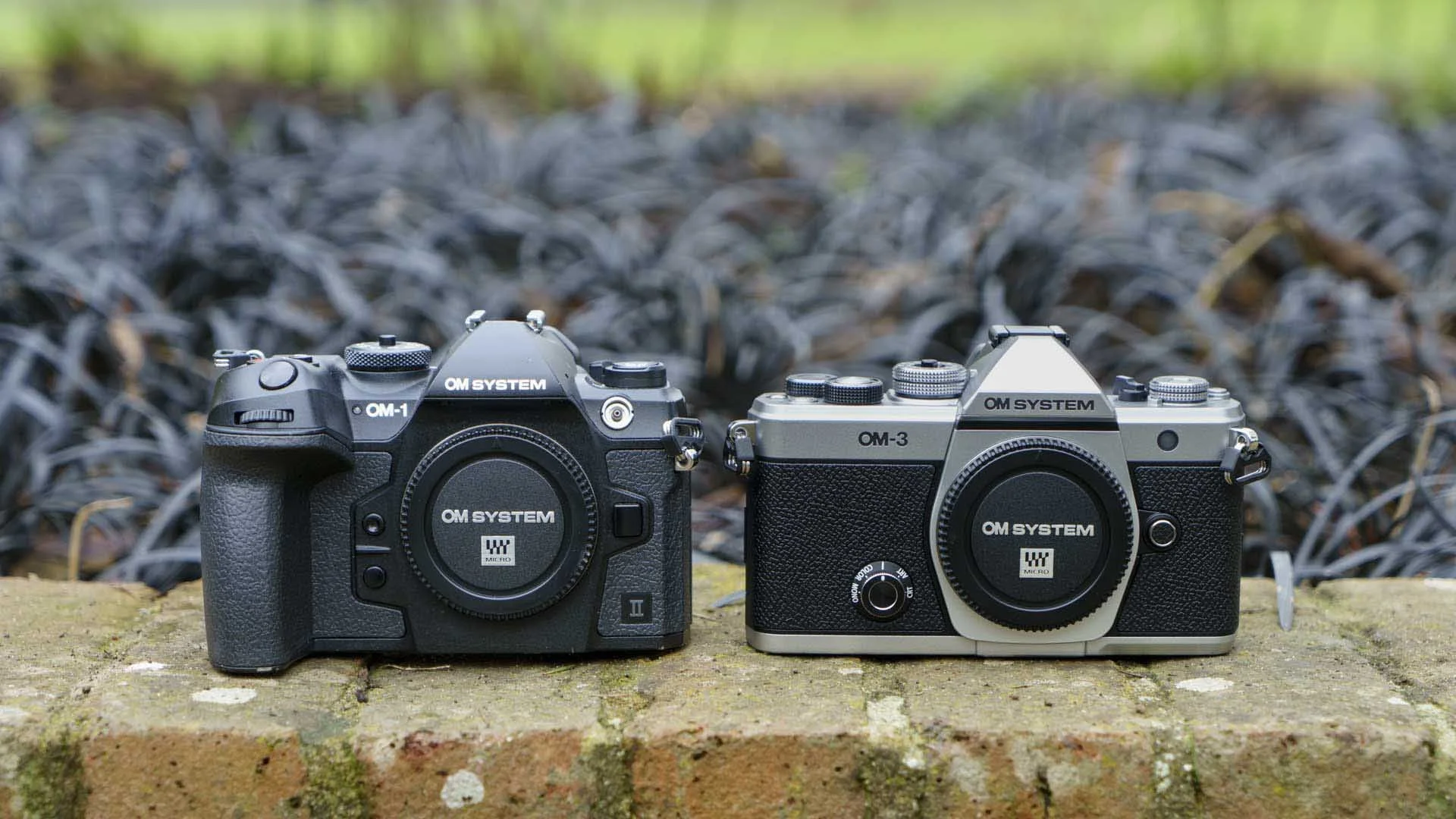  The OM System OM-1 Mark II (left) and OM System OM-3 (right)  
