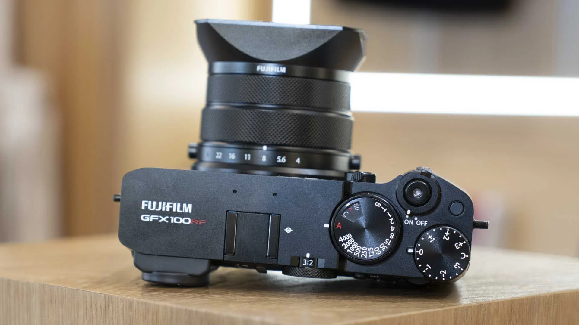 The grip of the Fujifilm GFX100RF isn’t deep, but gives an assured hold. 