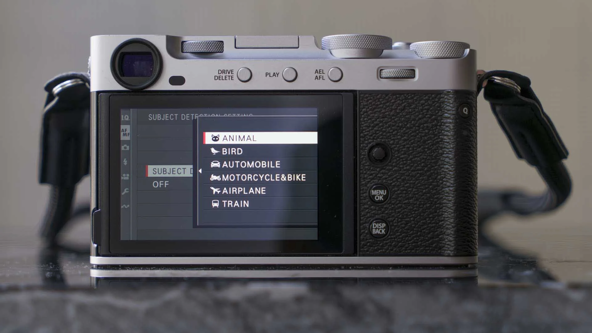  The Fujifilm X-E5 has Fujifilm’s latest subject detection modes, but Fujdfilm has yet to introduce and automatic or customisable option. 