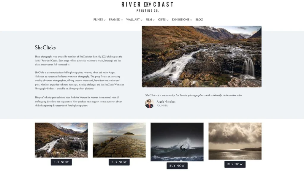 SheClicks 2025 Charity Print Sale