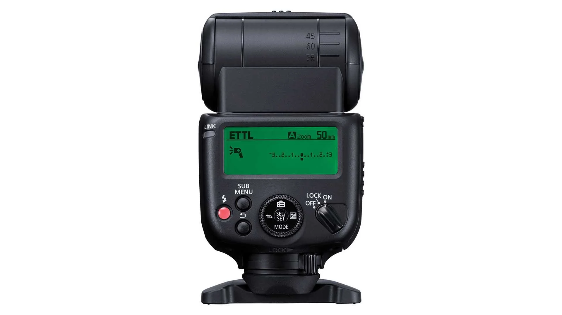  The Canon Speedlite EL-10 has a quick and easy-to-use interface. 