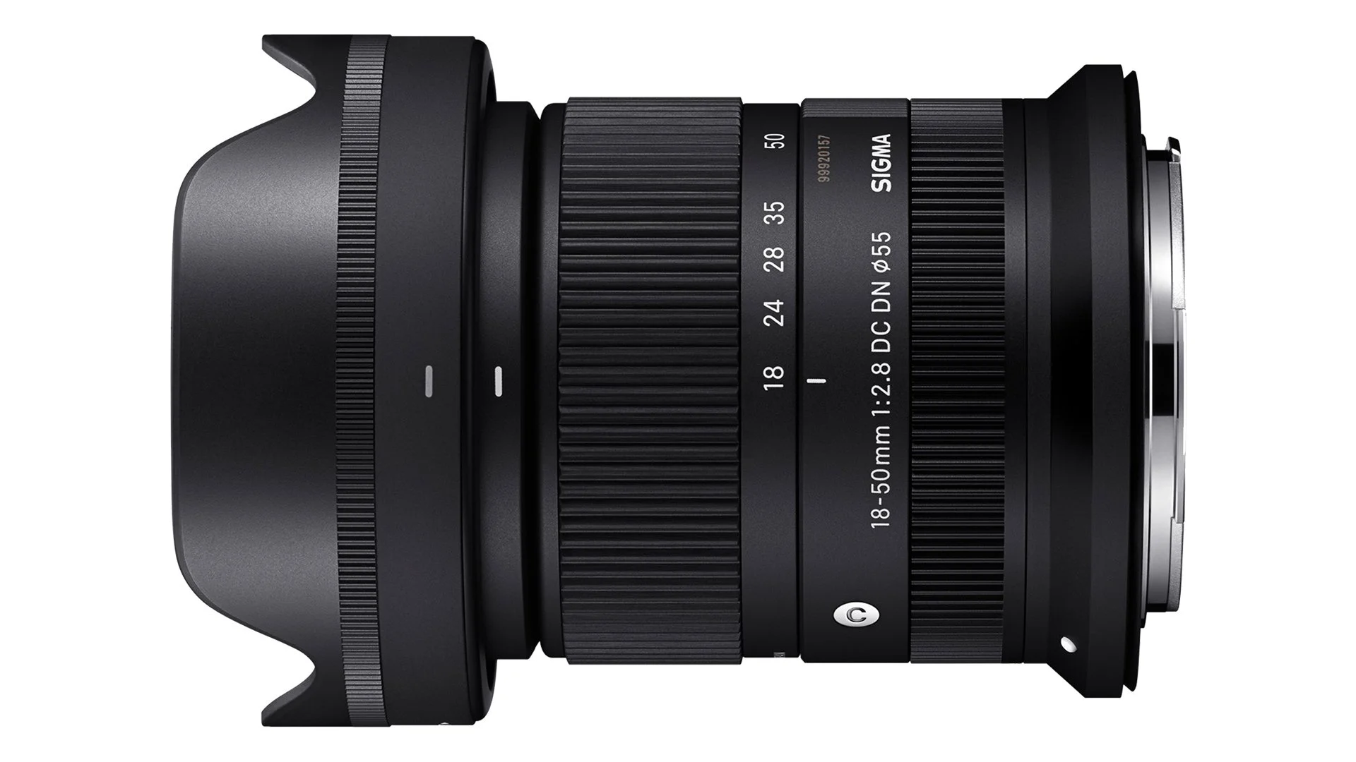  The Sigma 18-50mm F2.8 DC DN | Contemporary lens is supplied with a petal-style lens hood, plus front and rear caps. 