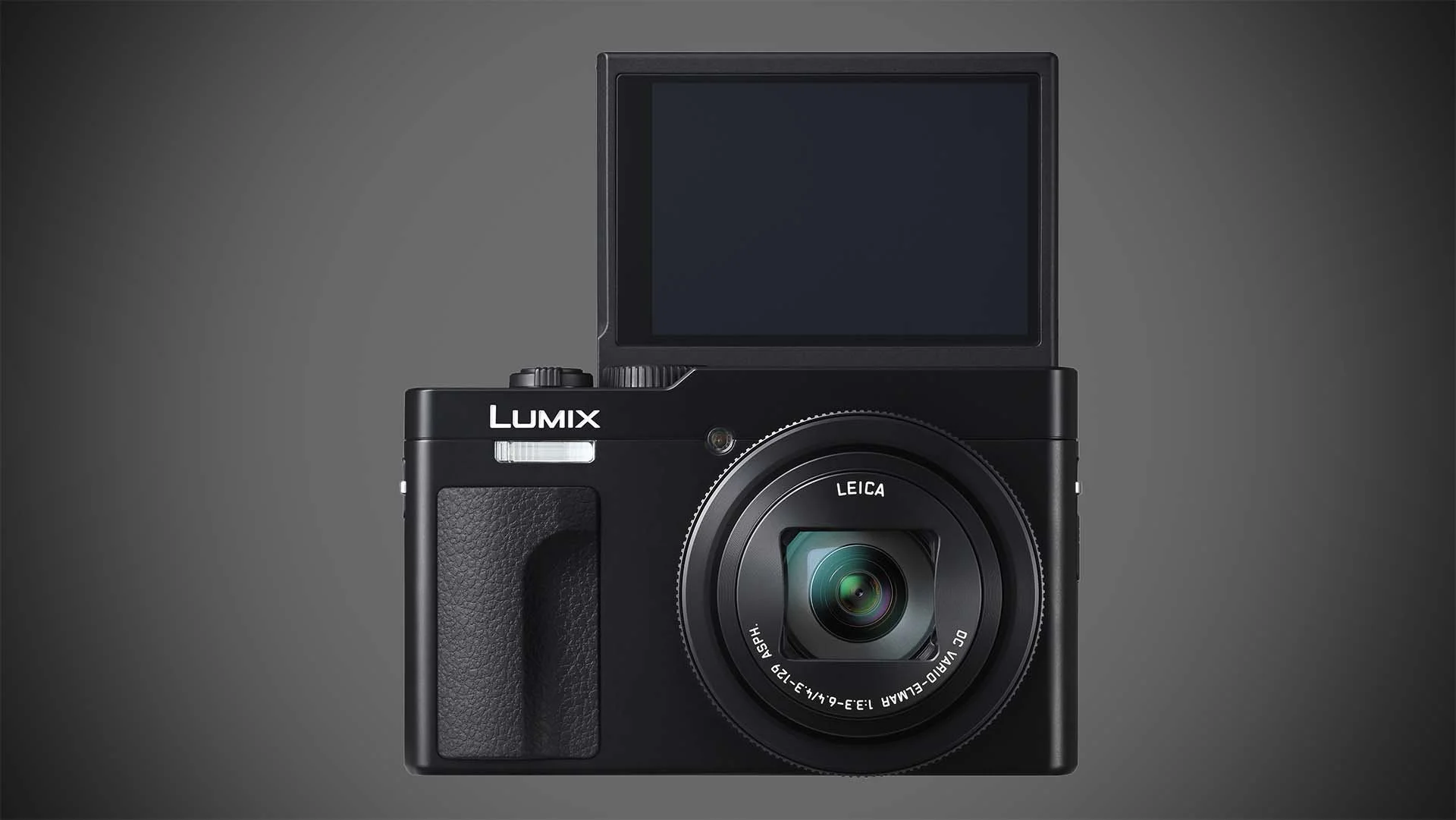  The Panasonic Lumix TZ99’s screen tilts up through 90 degrees fro viewing from in-front of the camera. 