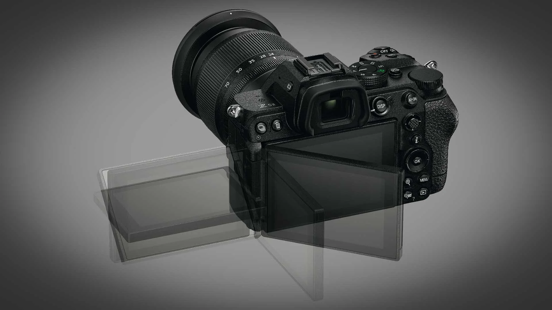  While the Nikon Z5 has a tilting screen, the Nikon Z5II (shown here) has a more versatile vari-angle screen. 